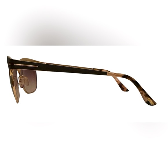 EUC Tom Ford Elena Sunglasses TF437 48F Brown & Rose Gold Brown Lens - Picture 8 of 10